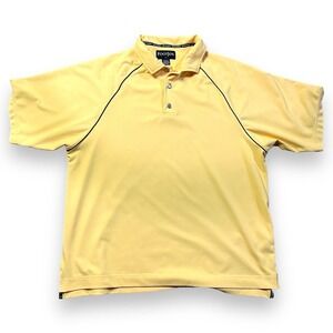 Mens FootJoy golf polo shirt‎ Yellow and Black Size Large. Pre-owned​